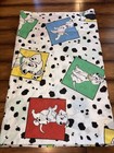 True Vintage Disney 101 Dalmatians Twin Flat Sheet Recycle Fabric Gr8 Condition