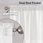  White Sheer Curtains 84 Inches Long 2 Panels Set For Bedroom Living Room  