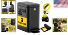 Dog Waste Trash Can Outdoor Metal Odor Control With Scoop Black 3gal