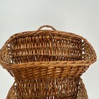 Vintage 2-tier Wicker Wall Hanging Basket Brown Excellent Rustic Farmhouse Boho
