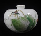 Pair Of Chinese Antique Hand Painting Apple Porcelain Vases Pots  langshining 