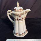 Nippon Japan Porcelain Tea Pot   Lid Rare Pattern Blue 10    Vg Used Free Ship 