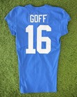 2021 Jared Goff Team Issued Detroit Lions Throwback Captain Football Game Jersey