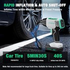 Haushof 150psi Cordless Tire Inflator Portable Air Compressor Car Air Tire Pumps