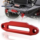 Red Cnc 10  Aluminum Hawse Fairlead For Synthetic Winch Rope 8000lbs - 15000lbs