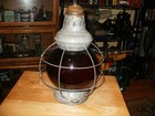 Perkins Marine Lamp  Hdwe Corp Perko Ships Lantern Deep Red Globe