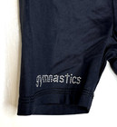 Gk Elite   Child Small Cs S Solid Black Nylon Gymnastics Shorts Silver Studs