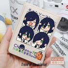 Anime Chainsaw Man Reze Black white Cute Pu Leather Purse Short Wallet
