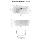 Ferdy Bali 59 In Glossy Acrylic Freestanding Bathtub With Polished Chrome Drain