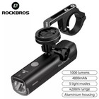 Rockbros 1000lm Bike Light With Out-front Mount Rechargeable Bicycle Headlight 
