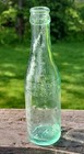 Vintage Antique Pluto Water America s Physic Smaller 9  Green Bottle Chip