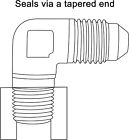 4an 6an 8an 10an To  1 4  3 8  1 2  Npt Male 90 Degree Fitting Straight Adapter