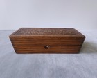Antique Wheeler   Wilson Sewing Machine Parts Box Oak Original Hardware Wood