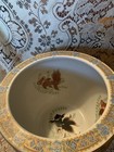 Vtg Large Chinese Jardiniere Porcelain Koi Fish Hand Painted Pot Planter 12 dia