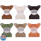 Alvababy Cloth Diaper Covers  6pcs  And Wet dry Bag - Reusable Diaper Cover F