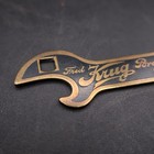 Rare Fred Krug Brewery Omaha Ne Advertising Luxus Beer Brass Bottle Opener Key 1