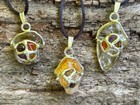 Citrine Prosperity Necklace Amethyst Smoky Quartz Garnet Handmade Wealth Success