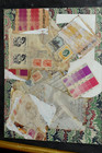 Vintage Ciccone Abstract Collage Art Mixed Media With Stamps Italian