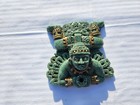 Vintage Aztec Malachite Chip Wall Hanging 6  Figurine Mexico Travel Souvenir