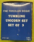 Vintage Porcelain Tumbling Unicorn Decorative Figurine Collectible