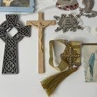 Vintage Catholic Religious Decor Lot Angel Crucifix Nativity 417