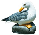 Seagull Statue Outdoor Decor  Coastal Garden Bird Figurine For Home   Yard