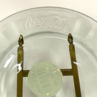 Coca Cola Glass Salad Dessert Plates  genuine Plate  Georgia Green 7 1 2    13147