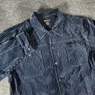 Vtg 90 s Godbody Velvet Navy Blue Corduroy Button-up Shirt Men s 2xl Y2k Euc 