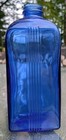 Vintage Antique Apothecary Medicine Bottle Cobalt Blue Large Pat 109513 