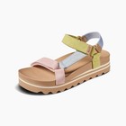 Reef Cushion Rem Hi Sandals Size 9 Meringue Pastel Platform Suede Leather Pink