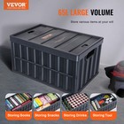 Vevor Collapsible Storage Bins With Lids Folding Stackable Containers 65l 3-pack