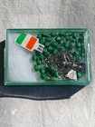 Vintage Irish Green Beaded Rosary New In Box Never Opened