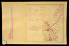 1915 Antique Santa Fe Railroad Map Line Trinidad Colorado Raton Nm Geological