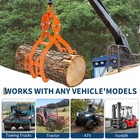 36 Inch 4 Claw Timber Claw Hook 3606lb Capacity Log Grapple Logging Tongs