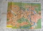 Vintage 1960 s Tourist Map Of Rome  Italy  W  Street Bus Tram Trolleybus Network