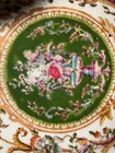 Chinese Brass And Porcelain Decorative Footed Plate