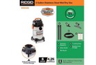 New Ridgid Wet dry Shop Vac 6 Gal 120v 4 25-peak Hp Stainless Steel W accessory