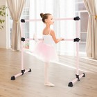 Goplus 4ft Portable Double Freestanding Ballet Barre Dancing Stretching Pink