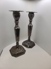 Pair Of Antique 19th Century Silverplated Candlesticks W  Rogers H 22c