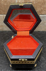 Vintage Music Jewelry Trinket Box Wood Wooden Inlay Hecho A Mano 2 75 X 4 75
