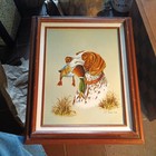 R  Smith Britney Hunting Dog 17x21  Painting Duck Hunter Pointer Framed Signed 