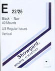 Showgard Stamp Mounts Black Background Precut Size E 22 X 25mm 40 Mounts