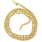 10k Gold Diamond Cut Rope Chain Necklace Men Women Real 16 -30  Inch Real Gold