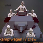 1 32 Scale Resin Figures Models Kits Ww2 German Tank 5 Soldiers Toys