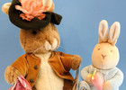 Eden Beatrix Potter Plush Rabbit Bunny   Lot Of 2   Peter   Benjamin Vintage