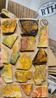 Assorted Rare Magnesite  Cabochon Slabs Preform Slices  15 Pcs  Flat 128