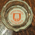 Spatenbr  u M  nchen Munich Glass Ashtray Seit 1397 Logo Breweriana Theme