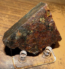 67 Gm Sericho Pallasite Meteorite  Quad  Cut Kenya  Olivine  Cheap   Stand Jal
