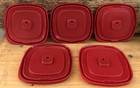 Lot Of 5 Rubbermaid Easy Find Vented Square Food Container Lids 6 5  2085