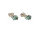 19thc Antique   ct  Siberian Emerald earrings Ancient Christian Sumer Immortality